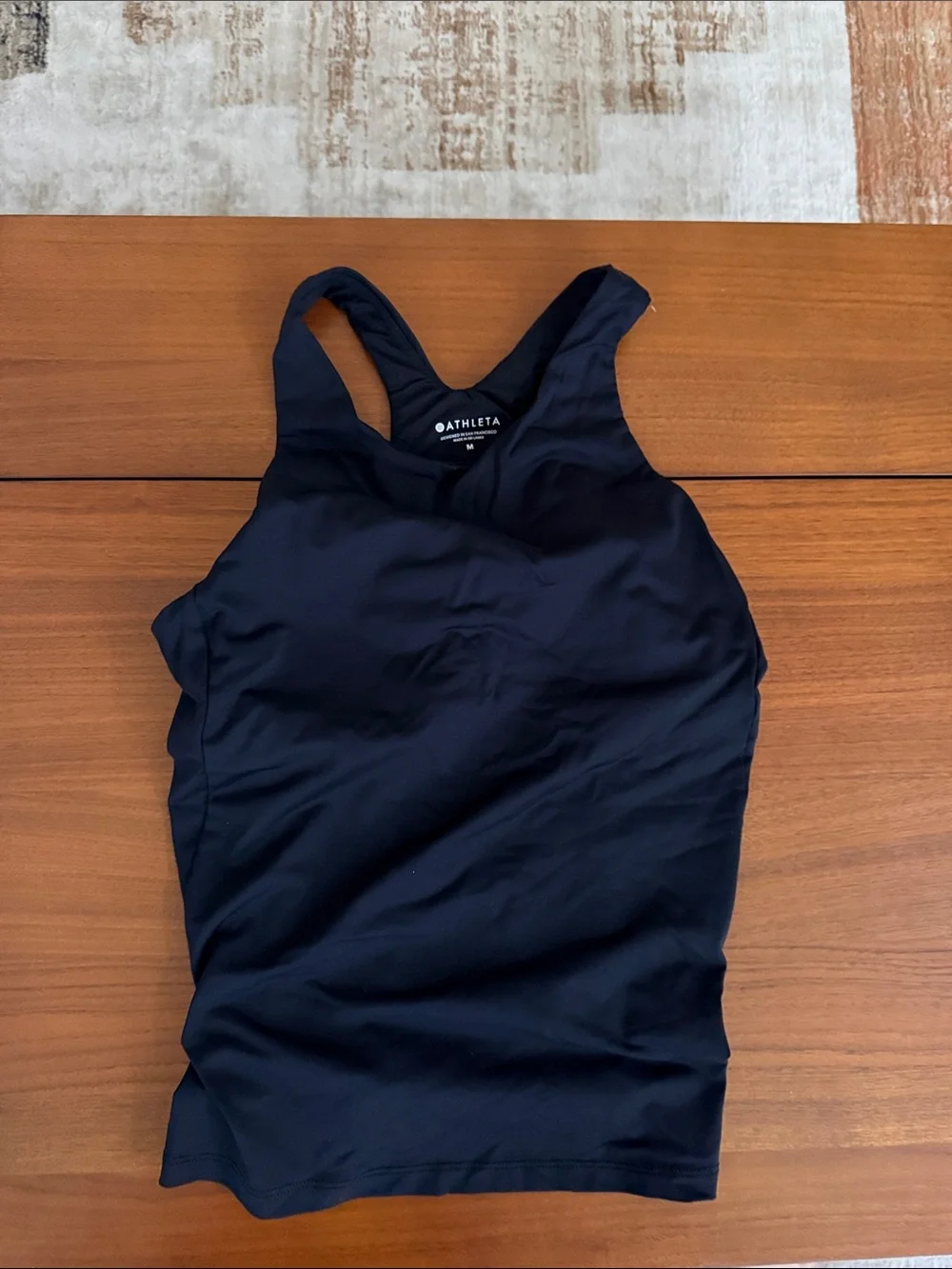 Athleta Navy-Black Racerback Performance Tank